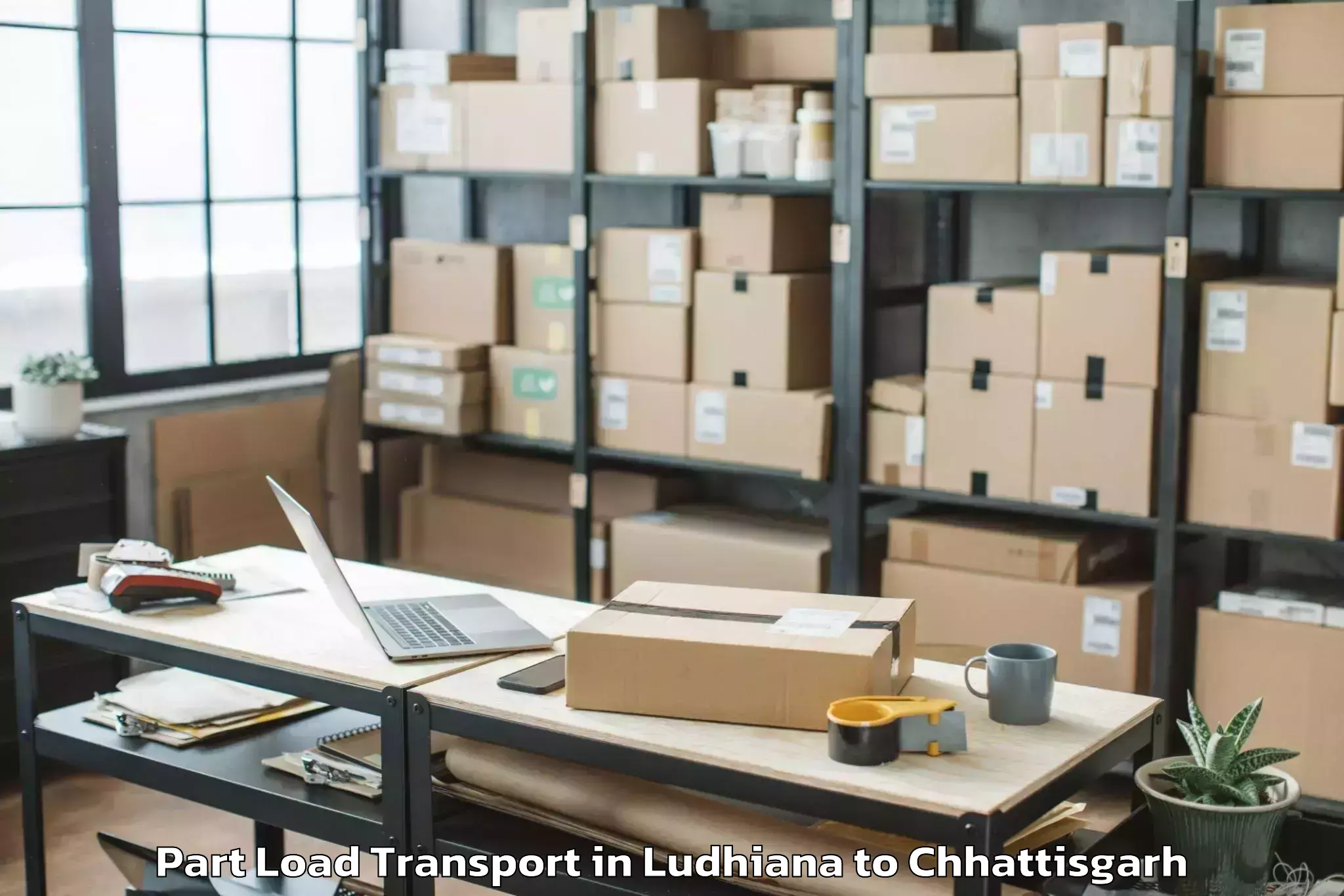 Leading Ludhiana to Narayanpur Part Load Transport Provider